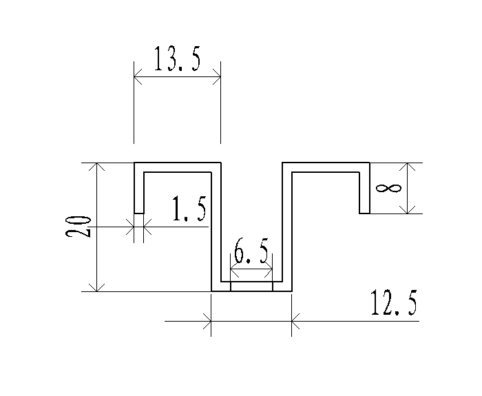 20*20 H20 Cross slot