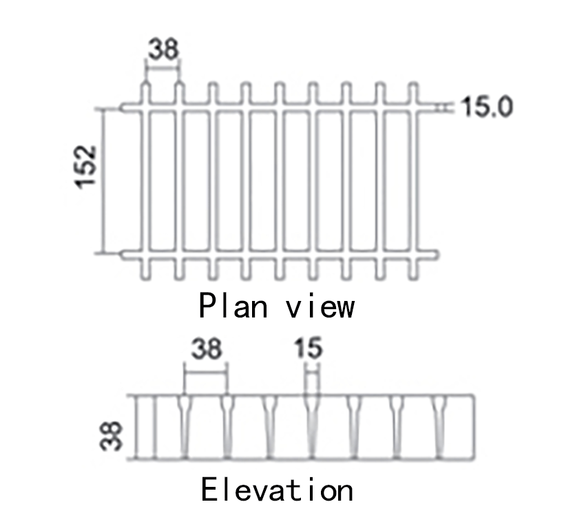 38 152 H38 T shape