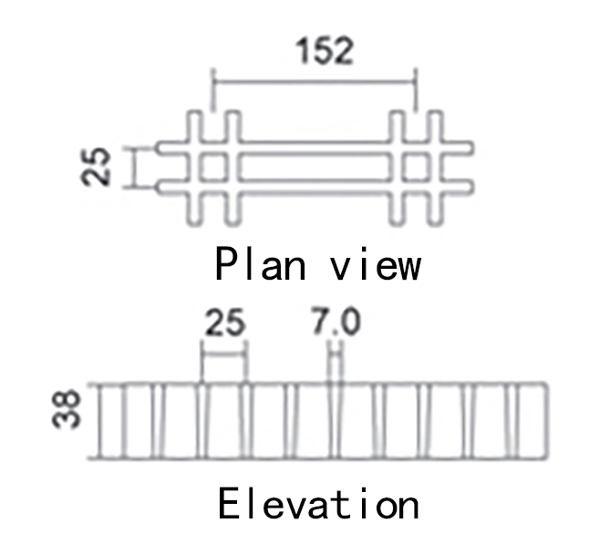 25 152 H38 Stair tread 25 152 H38 Stair tread