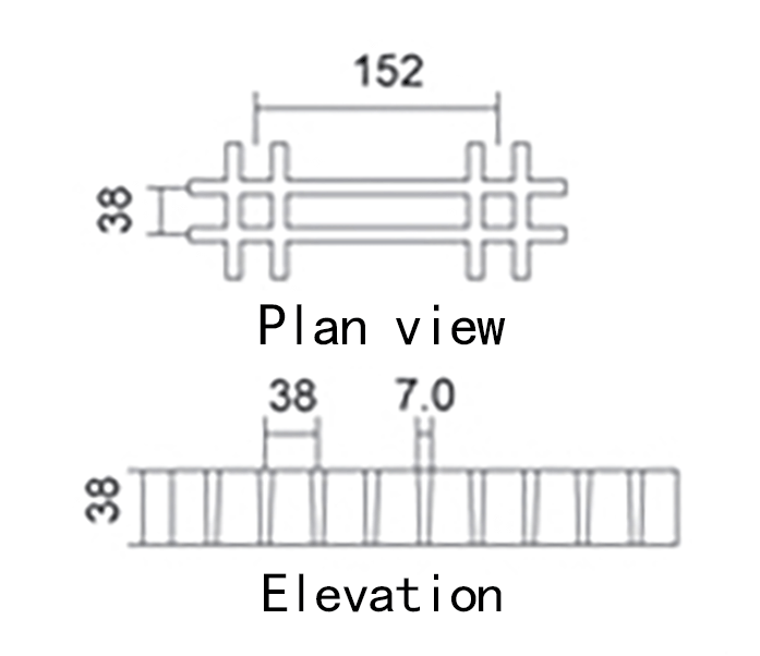 38 152 H38 Stair tread