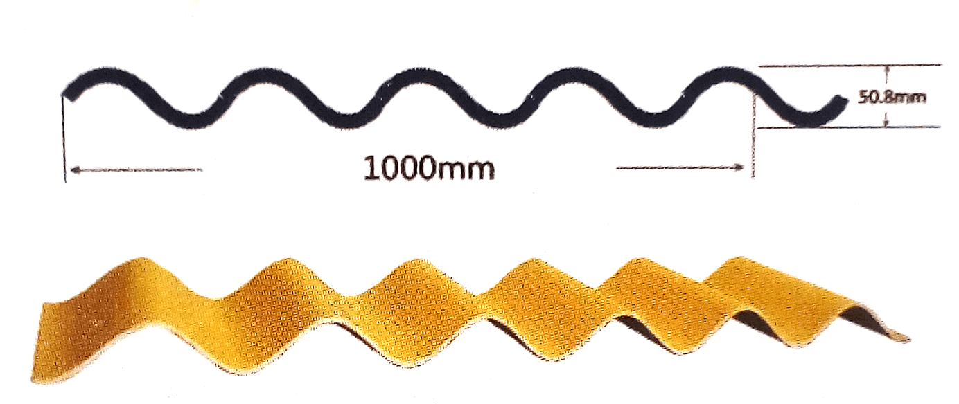 Large wave corrugated board Large wave corrugated board