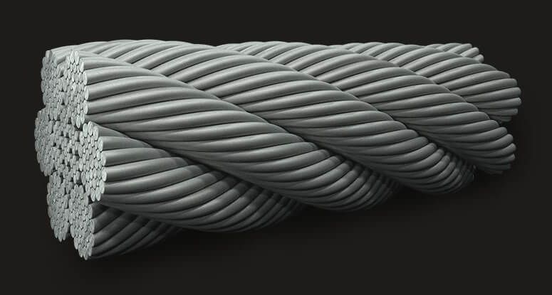 Marine Grade Stainless Steel Wire Rope 6x36 (14/7+7/7/1) IWRC