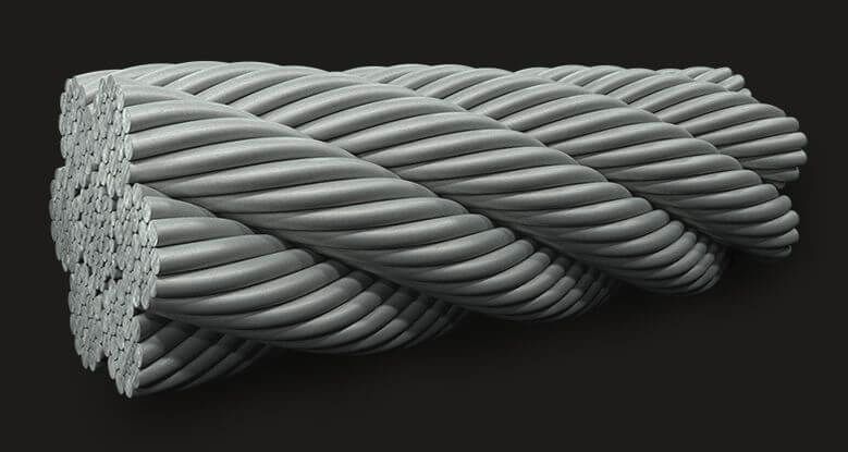 LM (Coating) Filler Wire Rope GB6X19(12/6+6F/1) IWRC LM (Coating) Filler Wire Rope GB6X19(12/6+6F/1) IWRC