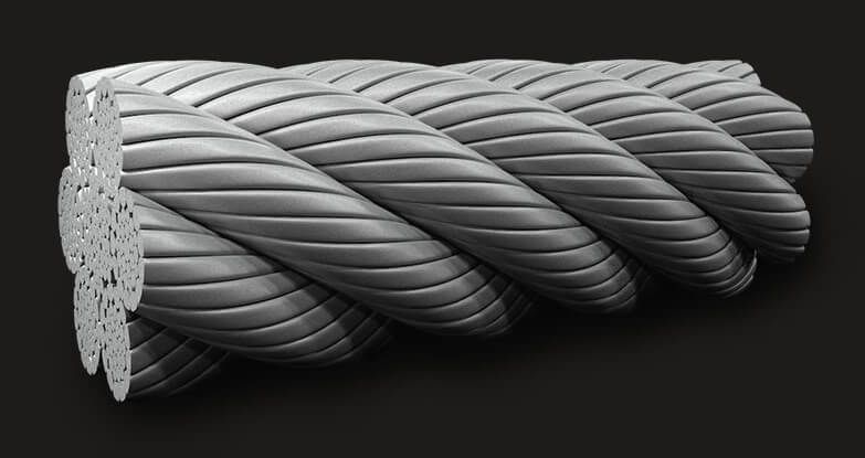 LM Compacted Wire Rope GB6x36 (14/7+7/7/1) IWRC LM Compacted Wire Rope GB6x36 (14/7+7/7/1) IWRC