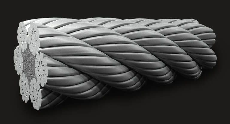LM (Coating) Sealed Comp. Wire Rope GB6X19 (9/9/1) FC LM (Coating) Sealed Comp. Wire Rope GB6X19 (9/9/1) FC
