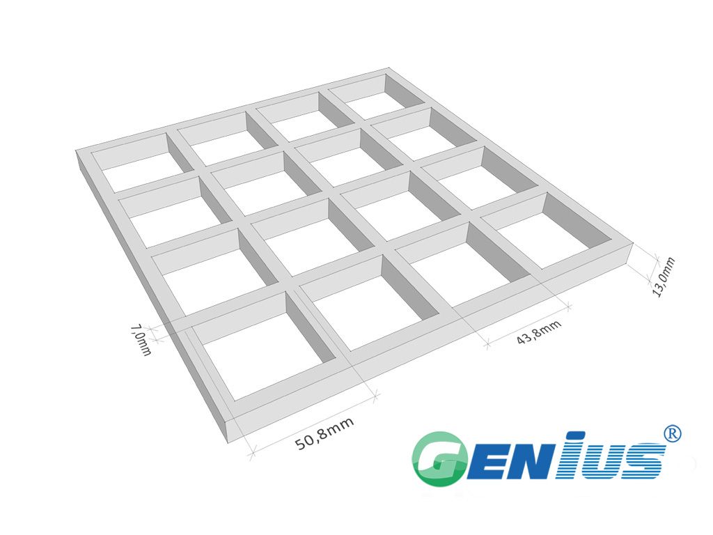 玻璃钢模塑格栅 50*50H13