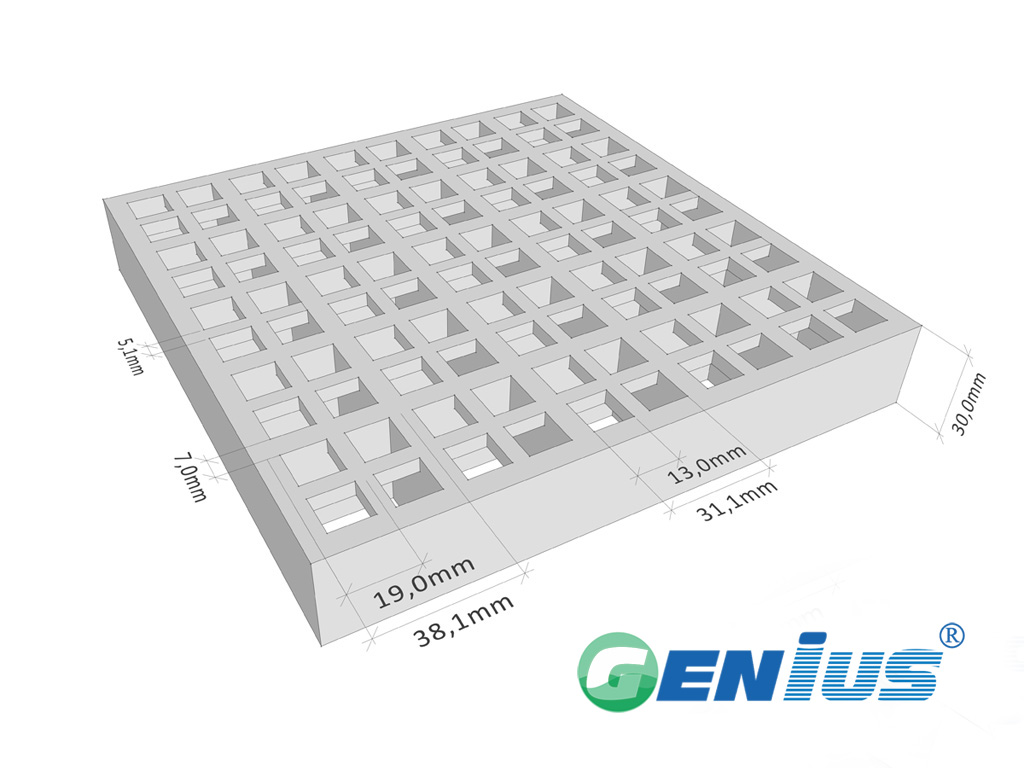 玻璃钢模塑格栅 19*19H30