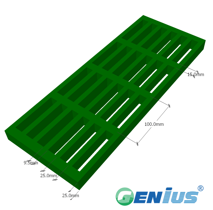玻璃钢模塑格栅25*100H25重负载型