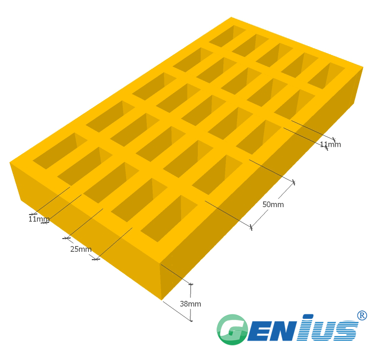 玻璃钢模塑格栅25*50H38重负载型