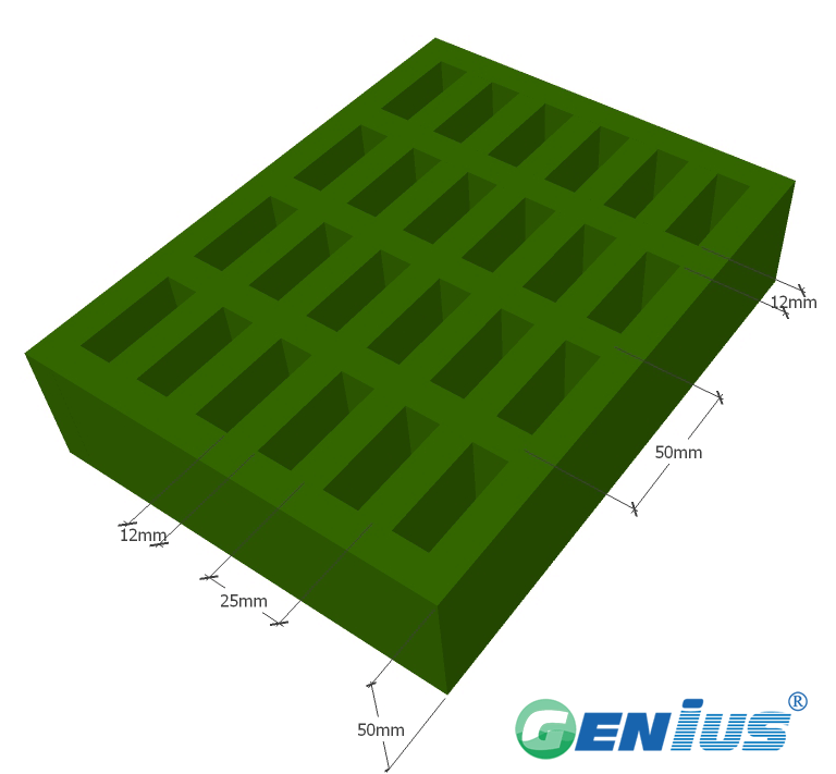 玻璃钢模塑格栅25*50H50重负载型