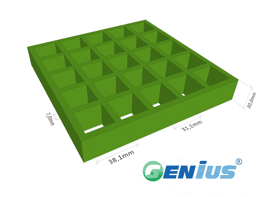 玻璃钢模塑格栅38*38H30 重负载型