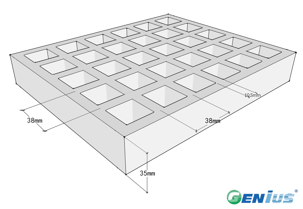 玻璃钢模塑格栅38*38H35 重负载型