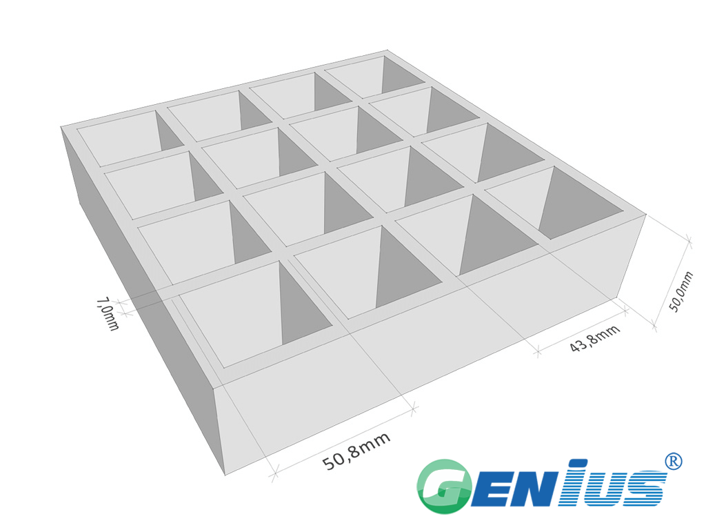玻璃钢模塑格栅 50*50H50轻载