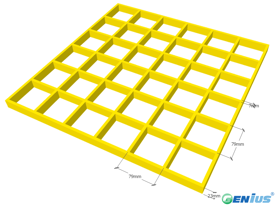 玻璃钢模塑格栅79*79H23