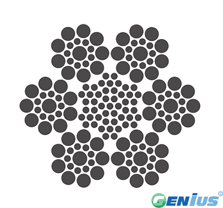 绿盟GB密封钢丝绳6X19(9/9/1) IWRC